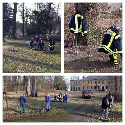 Frühjahrsputz im Stadtpark in Golßen